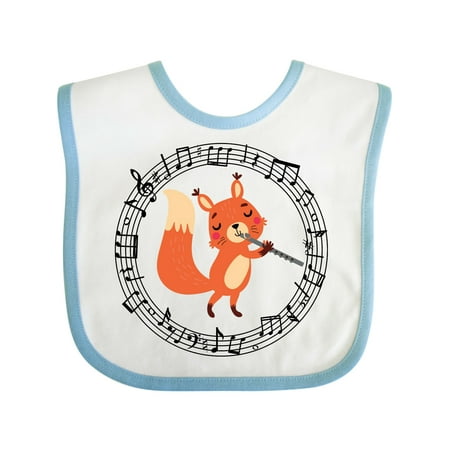 Inktastic Flute Music Gift for Kids Gift Baby Boy or Baby Girl Bib