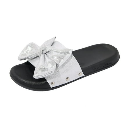 ZHAGHMIN Pu Leather Bowknot Women Sandals Non-Slip Open Toe Flat Bottom Beach Slippers Elegant Bohemian Style Outdoor Flip Flops Summer Silver6.5
ZHAGHMIN Pu Leather Bowknot Women Sandals Non-Slip Open Toe Flat Bottom Beach Slippers Elegant Bohemian Style Outdoor Flip Flops Summer Silver6.5