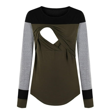 gakvbuo Maternity Shirts For Women Women Maternity Nursing Clothes Long Sleeve Patchwork Breastfeeding Blouse Tops
gakvbuo Maternity Shirts For Women Women Maternity Nursing Clothes Long Sleeve Patchwork Breastfeeding Blouse Tops