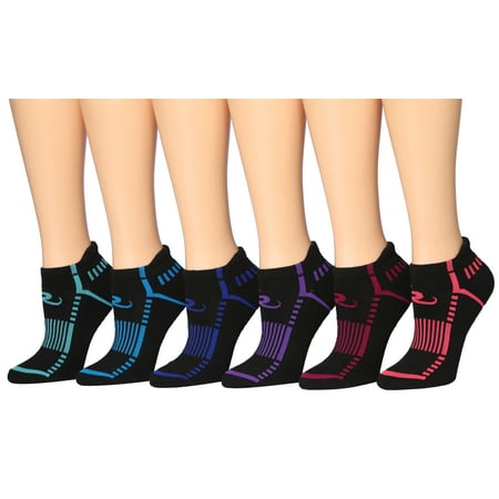 Ronnox Women s 6-Pairs Low Cut Running & Athletic Performance Tab Socks