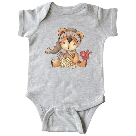 Inktastic Winter Crochet Bear Gift Baby Boy Bodysuit