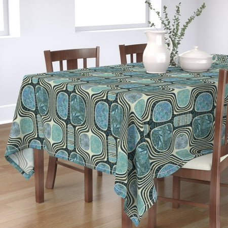 Cotton Sateen Tablecloth 90 Square - Blue Aqua Turquoise Midcentury Modern Bold Retro Art Teal Print Custom Table Linens by Spoonflower
Cotton Sateen Tablecloth 90 Square - Blue Aqua Turquoise Midcentury Modern Bold Retro Art Teal Print Custom Table Linens by Spoonflower