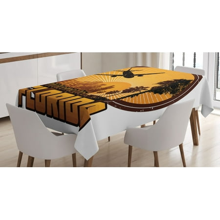 Florida Tablecloth Retro Stamp Graphic with Welcome to Florida Theme Travel Destination Rectangular Table Cover for Dining Room Kitchen 52 X 70 Inches Brown Orange and White by Ambesonne
Florida Tablecloth Retro Stamp Graphic with Welcome to Florida Theme Travel Destination Rectangular Table Cover for Dining Room Kitchen 52 X 70 Inches Brown Orange and White by Ambesonne