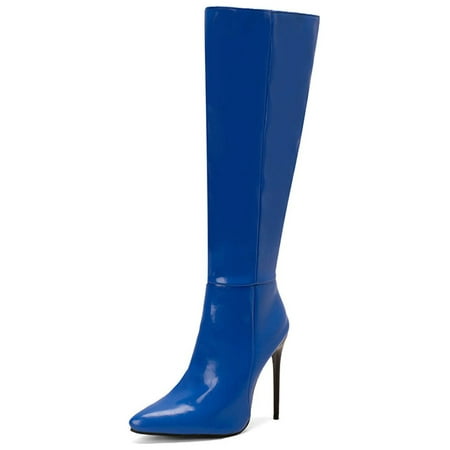 Gomelly Ladies Comfortable High Heels Non Slip Stiletto Heel Tall Boots Business Party Patent Leather Side Zip Blue 6.5
Gomelly Ladies Comfortable High Heels Non Slip Stiletto Heel Tall Boots Business Party Patent Leather Side Zip Blue 6.5