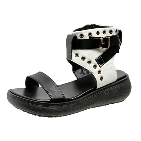 Gzea Womens Walking Sandals Casual Fashion New Women Black Sandals High Top Fashion Roman Flat Sandals Summer Sandals White 38
Gzea Womens Walking Sandals Casual Fashion New Women Black Sandals High Top Fashion Roman Flat Sandals Summer Sandals White 38