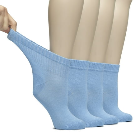 HUGH UGOLI Women Diabetic Ankle Socks Super Soft & Thin Bamboo Socks Wide & Loose Non-Binding Top & Seamless Toe 4 Pairs Blue Shoe Size: 6-9
HUGH UGOLI Women Diabetic Ankle Socks Super Soft & Thin Bamboo Socks Wide & Loose Non-Binding Top & Seamless Toe 4 Pairs Blue Shoe Size: 6-9