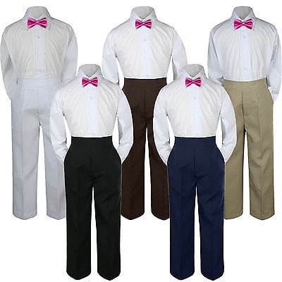3pc Boy Suit Set Fuchsia Pink Bow Tie Baby Toddler Kid Formal Shirt Pants S-7
3pc Boy Suit Set Fuchsia Pink Bow Tie Baby Toddler Kid Formal Shirt Pants S-7