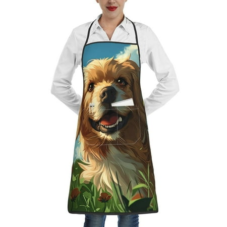 Pofeuu Happy Dog In Flower Field Print Aprons with Pockets Cute Aprons for Kitchen Cooking Server Barber Chef Apron
Pofeuu Happy Dog In Flower Field Print Aprons with Pockets Cute Aprons for Kitchen Cooking Server Barber Chef Apron