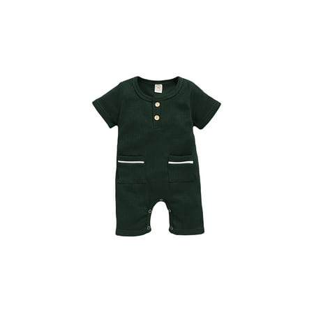 PBaeM Newborn Unisex Button Romper Short Sleeve Cotton Knitted Ribbed Onesies Bodysuit
PBaeM Newborn Unisex Button Romper Short Sleeve Cotton Knitted Ribbed Onesies Bodysuit