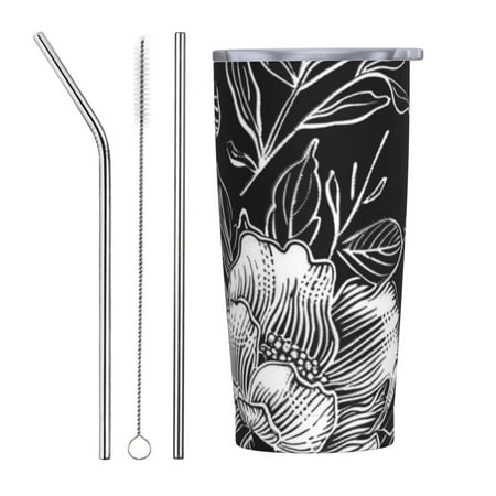 Floral Line-Art 20 oz stainless steel cup with lid and straw double layered vacuum coffee cup ice and hot drink travel cup car travel insulated cup
Floral Line-Art 20 oz stainless steel cup with lid and straw double layered vacuum coffee cup ice and hot drink travel cup car travel insulated cup