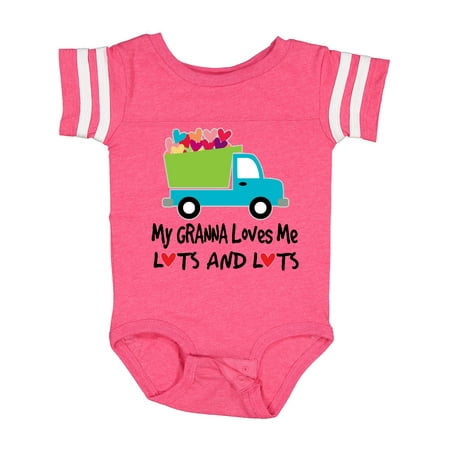 Inktastic Granna Loves Me Lots Grandchild Gift Baby Boy or Baby Girl Bodysuit
