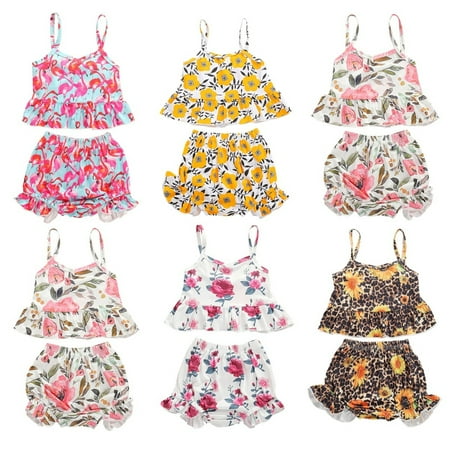 2Pcs Toddler Kid Baby Girl Clothes Strap Ruffle Top Shorts Floral Summer Outfits Sets
2Pcs Toddler Kid Baby Girl Clothes Strap Ruffle Top Shorts Floral Summer Outfits Sets