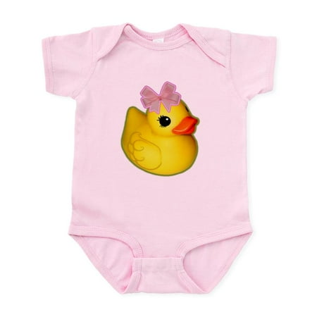 CafePress - Infant Bodysuit Duckie (Pnk Or Wht) - Baby Light Bodysuit