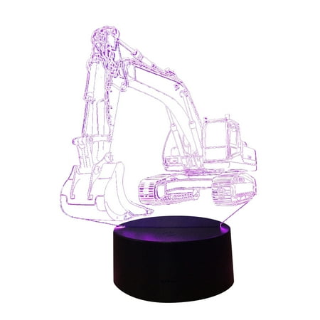 Mpeace 3D Excavator 7 Colors LED Touch Night Light Kids Room Bedroom Bedside Desk Lamp
Mpeace 3D Excavator 7 Colors LED Touch Night Light Kids Room Bedroom Bedside Desk Lamp