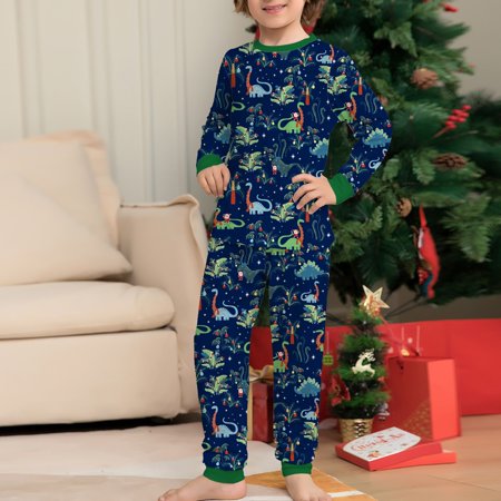 Parent-child Family Set Home Printed PAJAMAS Two-piece Set