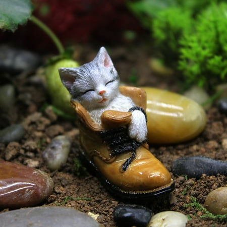 gotofar Cat Garden Decor Sleeping In Shoe Multipurpose Multi-color Fairy Garden Tiny Resin Cat Decor for Garden
gotofar Cat Garden Decor Sleeping In Shoe Multipurpose Multi-color Fairy Garden Tiny Resin Cat Decor for Garden
