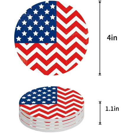 FMSHPON Independence Day Theme American Flag Set of 4 Round Coaster for Drinks Absorbent Ceramic Stone Coasters Cup Mat with Cork Base for Home Kitchen Room Coffee Table Bar Decor
FMSHPON Independence Day Theme American Flag Set of 4 Round Coaster for Drinks Absorbent Ceramic Stone Coasters Cup Mat with Cork Base for Home Kitchen Room Coffee Table Bar Decor