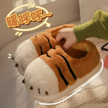CoCopeanut Cartoon Tiger Paw Slipper Winter Indoor Warm Fur Shoes Slides Cute Animals Plush Platform Design Claw Ladies Home Slippers
CoCopeanut Cartoon Tiger Paw Slipper Winter Indoor Warm Fur Shoes Slides Cute Animals Plush Platform Design Claw Ladies Home Slippers