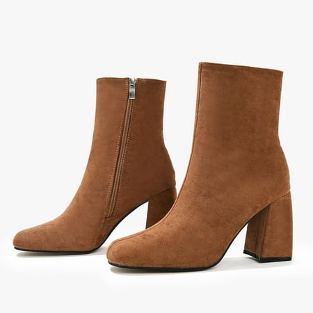 ZMHEGW Boots For Women Ankle Autumn And Winter Comtable Square Toe Square Heel Simple Solid Color Side Zipper Boots Shoes
ZMHEGW Boots For Women Ankle Autumn And Winter Comtable Square Toe Square Heel Simple Solid Color Side Zipper Boots Shoes