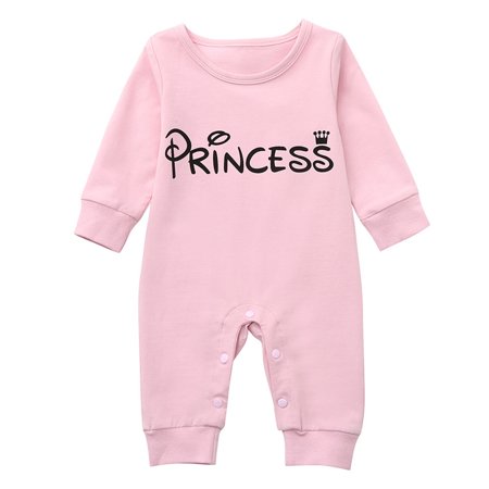 Vikakiooze Newborn Infant Baby Girl Letter Princess Romper Jumpsuit Outfits Clothes