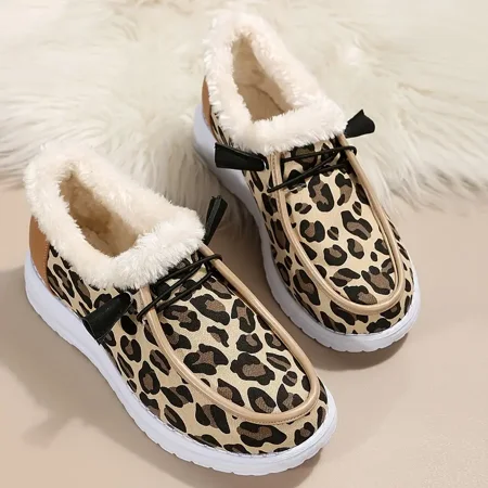Women‘s Leopard Print Causal Shoes Lightweight Low Top Warm Plus Lined Flat Sneakers Women‘s Fuzzy Footwear
Women‘s Leopard Print Causal Shoes Lightweight Low Top Warm Plus Lined Flat Sneakers Women‘s Fuzzy Footwear