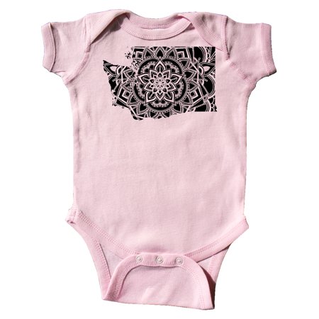 Inktastic Washington Silhouette Mandala Gift Baby Boy or Baby Girl Bodysuit