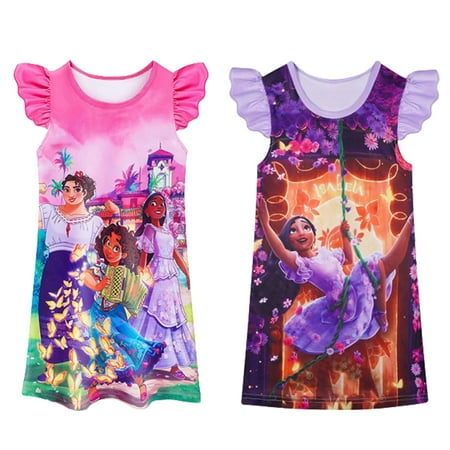 Encanto Children s Homewear Nightdress Girls Short Sleeve Dress 2PCS