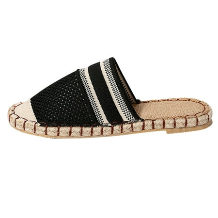 knqrhpse slippers for women Fashion Breathable Mesh Toe Cap Half Drag Striped Flat Shoes womens slippers house slippers for women
knqrhpse slippers for women Fashion Breathable Mesh Toe Cap Half Drag Striped Flat Shoes womens slippers house slippers for women
