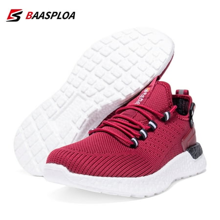 Baasploa Men s Lightweight Comfortable Running Shoes Breathable Knit Sneakers