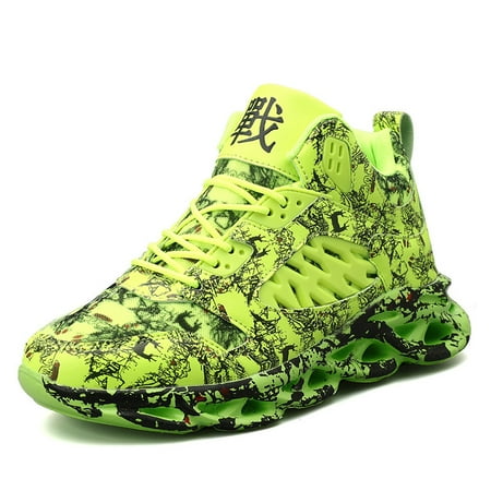 Men s Graffiti Basketball Shoes Lightweight Breathable Non-Slip Cushioned Boots For Outdoor Workout Sports Fitness Streetball Running
