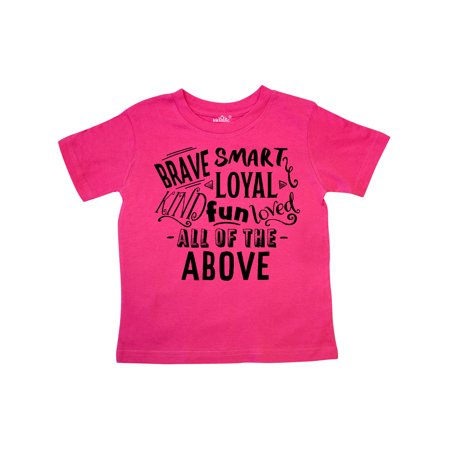 Inktastic Brave Smart Loyal Kind Fun Loved All of the Above Gift Toddler Boy or Toddler Girl T-Shirt
Inktastic Brave Smart Loyal Kind Fun Loved All of the Above Gift Toddler Boy or Toddler Girl T-Shirt
