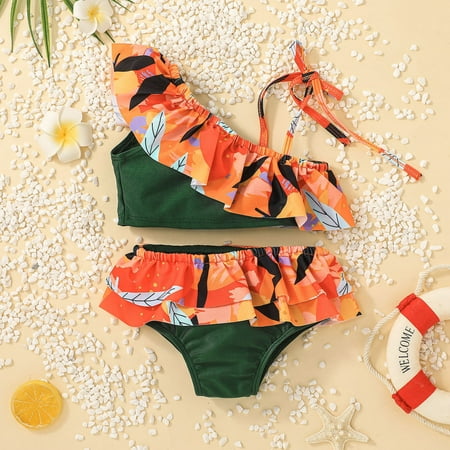 Gubotare Swimwear Bathing Set Suit Baby Two-piece Kid Ruffles Strap Print Summer Girls Swimsuit 3 Piece Swimsuit with Shorts Green 2-3 Years
Gubotare Swimwear Bathing Set Suit Baby Two-piece Kid Ruffles Strap Print Summer Girls Swimsuit 3 Piece Swimsuit with Shorts Green 2-3 Years