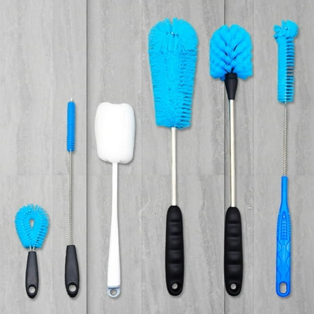 verlacod 6pcs Bottle Brush Set Long Handle Scratch-free Bottle Cleaner Set with Bristle Bottle Brush Torsion Brush Sponge Brush Straw Brush Detail Brush for Wine Bottle Thermos Feeding Bottle
verlacod 6pcs Bottle Brush Set Long Handle Scratch-free Bottle Cleaner Set with Bristle Bottle Brush Torsion Brush Sponge Brush Straw Brush Detail Brush for Wine Bottle Thermos Feeding Bottle