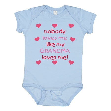 Inktastic Nobody Loves Me Like My GRANDMA Loves Me! Gift Baby Girl Bodysuit
