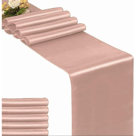 Rose Gold Table Runner - Pack of 5 Satin 12 x 108 Inches for Wedding Party Events Decoration
Rose Gold Table Runner - Pack of 5 Satin 12 x 108 Inches for Wedding Party Events Decoration