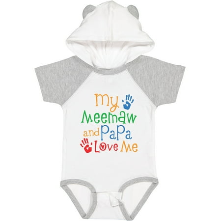 Inktastic Meemaw and Papa Love Me Gift Baby Boy or Baby Girl Bodysuit