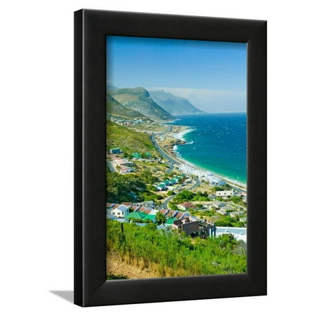 Elevated scenic views on the way to Cape Point, Cape of Good Hope, outside of Cape Town, South A... Framed Print Wall Art