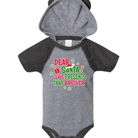Inktastic Dear Santa Leave Presents Take Brother Gift Baby Boy or Baby Girl Bodysuit
Inktastic Dear Santa Leave Presents Take Brother Gift Baby Boy or Baby Girl Bodysuit