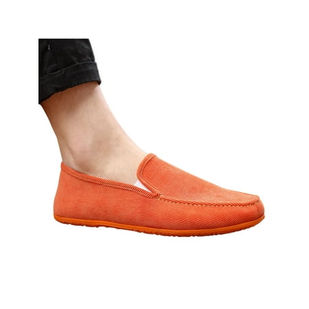 Daeful Men Flats Comfort Casual Shoe Slip On Loafers Corduroy Non-slip Loafer Mens Breathable Walking Shoes Orange 8
Daeful Men Flats Comfort Casual Shoe Slip On Loafers Corduroy Non-slip Loafer Mens Breathable Walking Shoes Orange 8