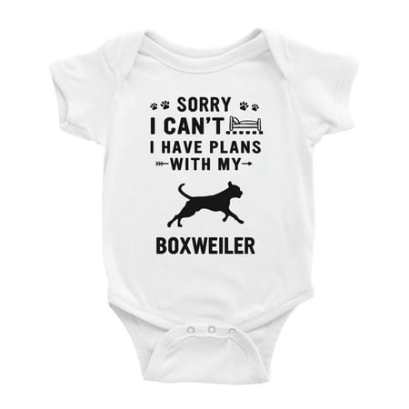 Sorry I Can t I Have Plans With My Boxweiler Love Pet Dog Cute Baby Jumpsuits (White 18-24 Months)
Sorry I Can t I Have Plans With My Boxweiler Love Pet Dog Cute Baby Jumpsuits (White 18-24 Months)