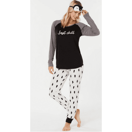 Jenni Knit 3 Piece Pajama Set Size Small