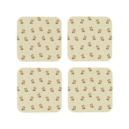 Drink Coasters Set of 4 Plaid Capybara Leather Coasters for Coffee Table Protector Heat Resistant Cute Coasters for Home Decor Housewarming Gifts Bar Kitchen 4 Inch Square
Drink Coasters Set of 4 Plaid Capybara Leather Coasters for Coffee Table Protector Heat Resistant Cute Coasters for Home Decor Housewarming Gifts Bar Kitchen 4 Inch Square