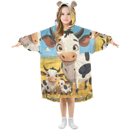 joogoo Wearable Blanket Hoodie for Kids Cute Cow on Grassland Flannel Oversized Sweatshirt 3-14 Years M
joogoo Wearable Blanket Hoodie for Kids Cute Cow on Grassland Flannel Oversized Sweatshirt 3-14 Years M
