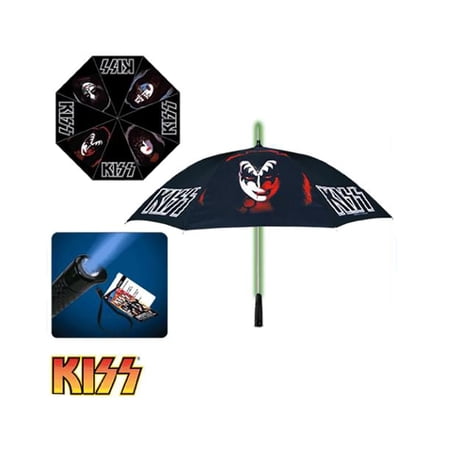KISS Retro Umbrella with Light-Up Tube and Flashlight Handle