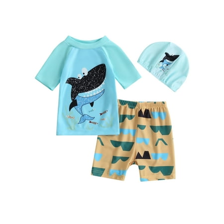 Infant Baby Boys Swimsuit Set Summer Cartoon Animal Print Bathing Suit Rash Guard Set with Swim Cap
Infant Baby Boys Swimsuit Set Summer Cartoon Animal Print Bathing Suit Rash Guard Set with Swim Cap