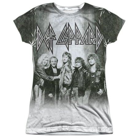 Def Leppard - The Band - Juniors Cap Sleeve Shirt - Large