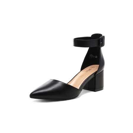 Women‘s Annee Black Nubuck Low Heel Pump Shoes Women‘s Footwear