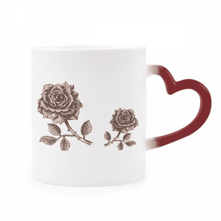 Antique Rose Brown Flower Heat Sensitive Mug Red Color Changing Stoneware Cup
Antique Rose Brown Flower Heat Sensitive Mug Red Color Changing Stoneware Cup