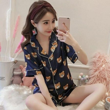 PIKADINGNIS Short Sleeve Silk Pajamas Set Cute Flowers Print Sleepwear Summer Saft 4XL 5XL Spring Women Nightwear Casual Home Clother
PIKADINGNIS Short Sleeve Silk Pajamas Set Cute Flowers Print Sleepwear Summer Saft 4XL 5XL Spring Women Nightwear Casual Home Clother