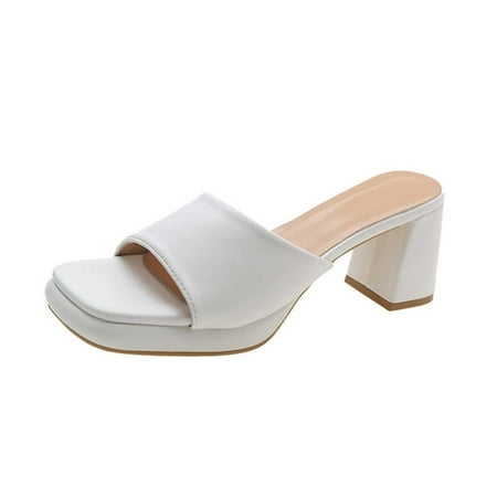 Summer Saving Clearance! Kukoosong Block Heels for Women Fashion Womens Summer High Heel Sandals Casual Beach Open-toe Shoes Chunky Heel Slippers Womens Sandals White 41
Summer Saving Clearance! Kukoosong Block Heels for Women Fashion Womens Summer High Heel Sandals Casual Beach Open-toe Shoes Chunky Heel Slippers Womens Sandals White 41